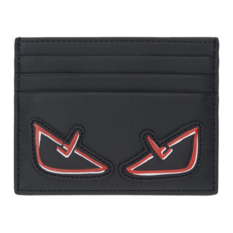 fendi blue & black bag bugs card holder|New In for Woman .